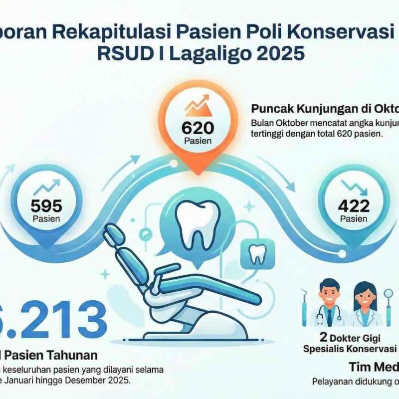 Sepanjang 2025, Poli Konservasi Gigi RSUD I Lagaligo Wotu Layani 6.213 Pasien