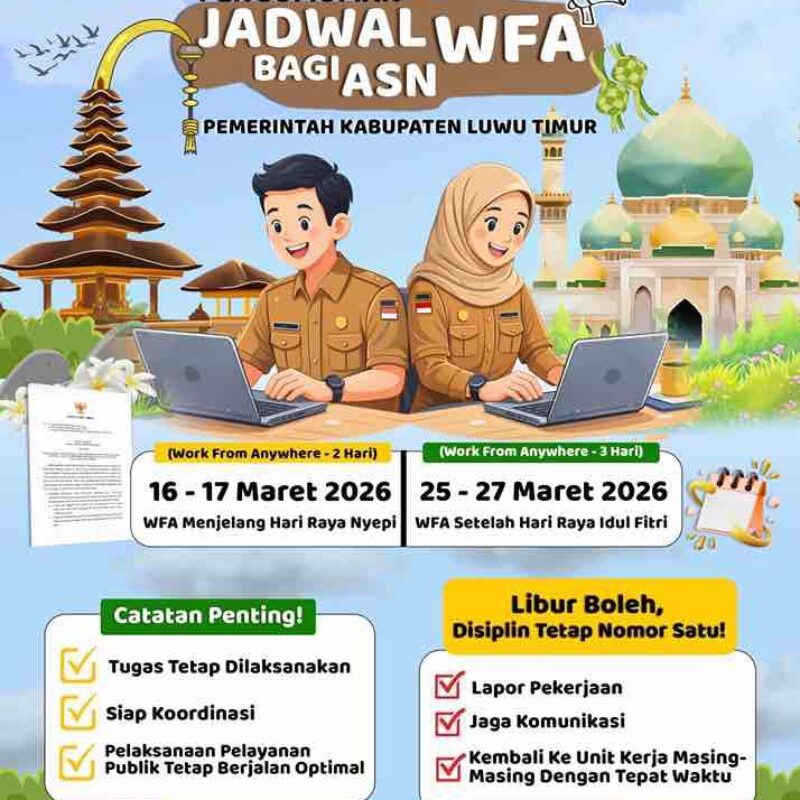 Tetap Layani Warga, Kantor Camat Tomoni Timur Buka Terbatas Selama Kebijakan WFA