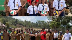 Investasi Bibit Atlet, Pelatih Timnas Bola Voli Bagi Perangkat Olahraga ke SMP di Toraja Utara