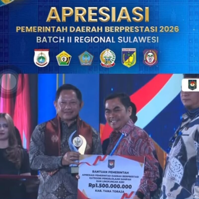 BREAKING NEWS: Tana Toraja Raih Penghargaan Terbaik II Pengelolaan Sampah dan Lingkungan Asri Se-Sulawesi